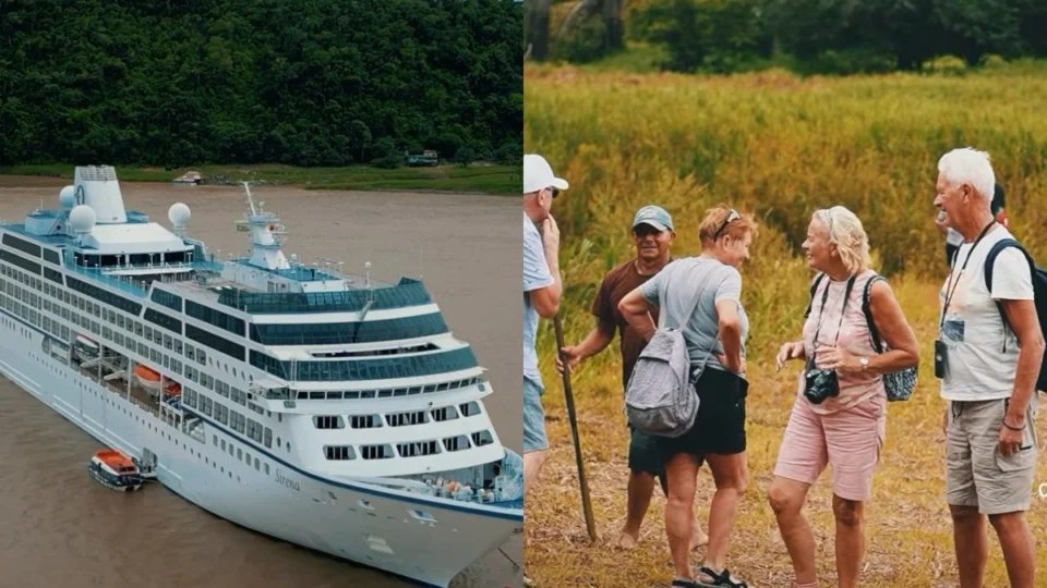 Temporada 2025: navio de luxo visitou Parintins e agora navega para Manaus