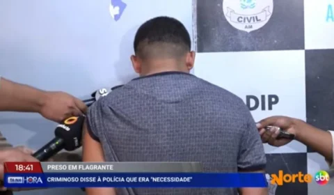 ‘Devendo o aluguel, a necessidade correu’: diz homem preso por roubo em Manaus
