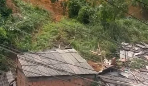 Deslizamento de terra em Manaus deixa quatro pessoas soterradas no bairro Redenção; veja vídeo