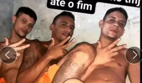 Detentos tiram fotos dentro de cadeia fazendo símbolos de grupos criminosos em RO; veja vídeo