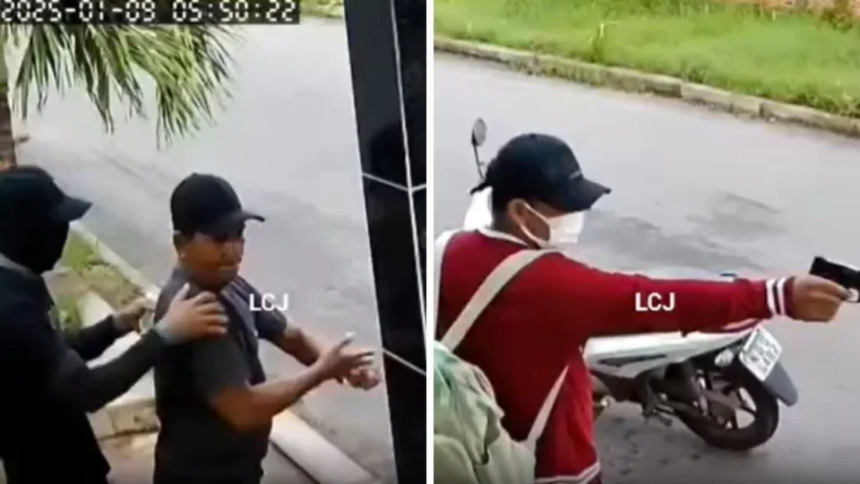 Empresário é abordado por assaltantes ao sair para trabalhar em Itacoatiara; veja vídeo