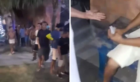 Pessoas fazem fila para ‘ganhar’ drogas durante Ano Novo na zona Sul de Manaus