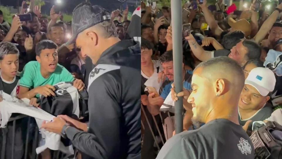Jogadores do Vasco são recebidos com festa pela torcida no aeroporto e hotel em Manaus; veja vídeos