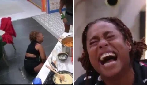 BBB 25: Camila faz xixi no chão da cozinha após ter crise de riso; veja vídeo