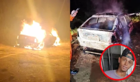 VÍDEO: corpo de homem é encontrado no porta-malas de carro incendiado em Vilhena