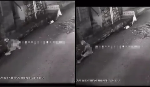 Motoqueiro cai em buraco e acidente chama atenção em Manaus; veja vídeo