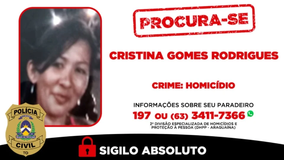 Polícia procura mulher suspeita de cometer homicídio em Araguaína