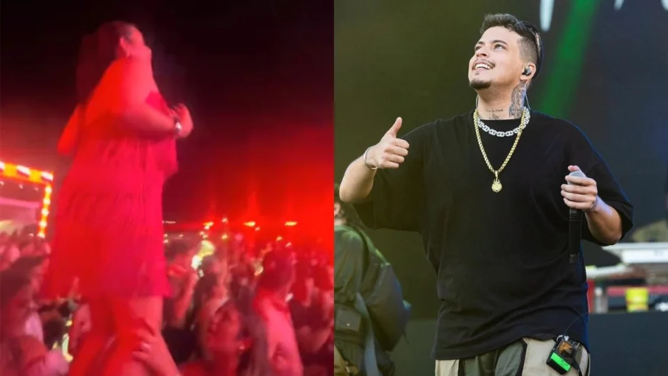 Mulher que fez ‘topless’ no show de Felipe Amorim se manifesta após vídeo viralizar