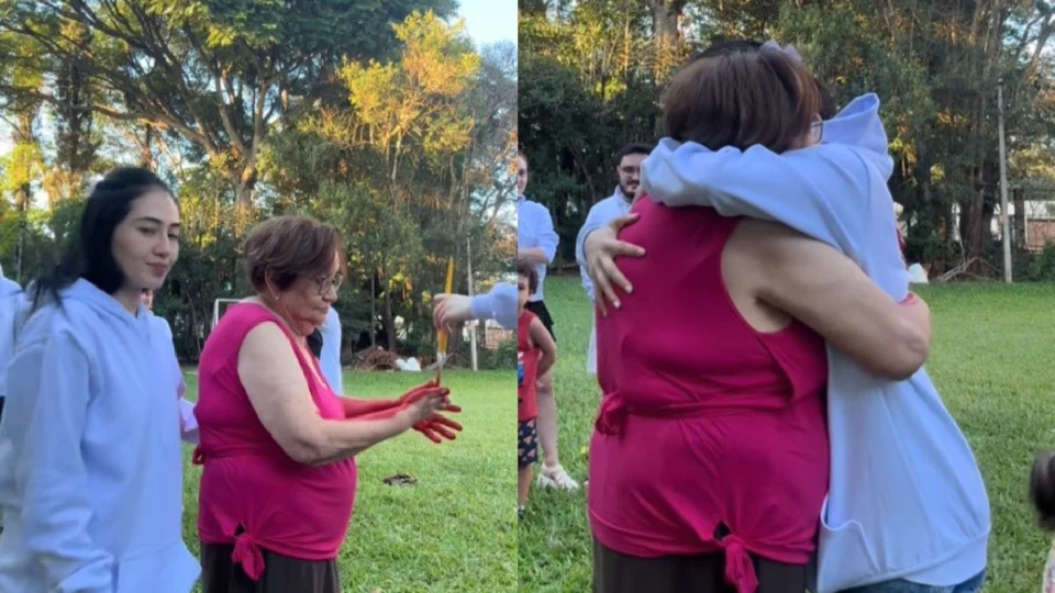 VÍDEO: netos eternizam abraços da avó em moletons e viralizam
