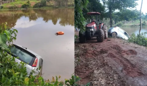 Suspeito de matar a companheira joga carro em represa horas após o crime e é encontrado morto no TO