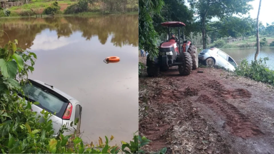 Suspeito de matar a companheira joga carro em represa horas após o crime e é encontrado morto no TO