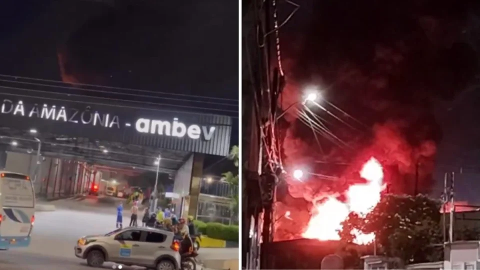 VÍDEO: Cervejaria Ambev sofre incêndio de grandes proporções em Manaus