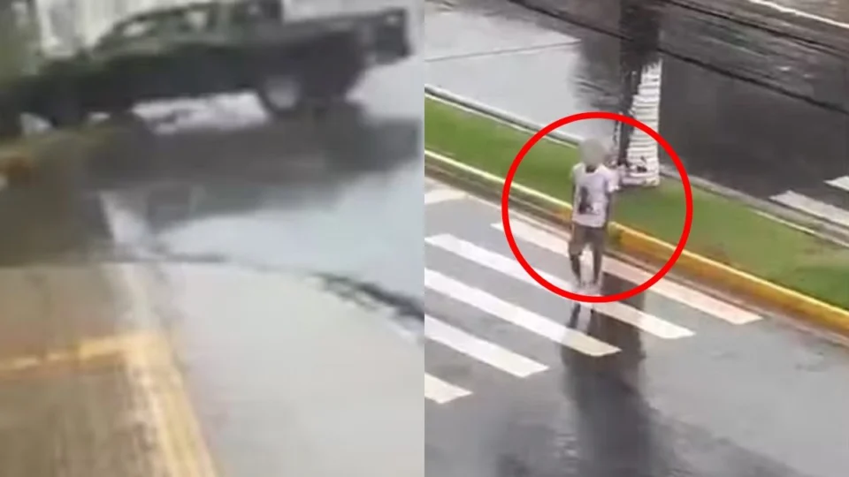 VÍDEO: homem em surto psicótico colide carro contra loja e ameaça policiais em Vilhena