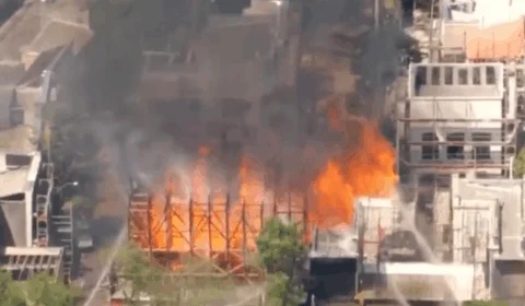 Incêndio de grandes proporções atinge os Estúdios Globo no Rio de Janeiro