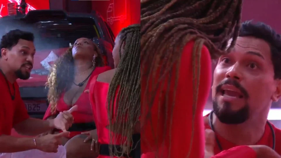 Aline e Vinícius brigam em festa do BBB 25: ‘ele é Diogo, eu sou eu’
