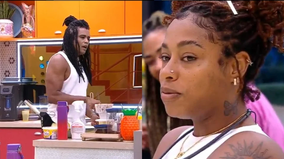 Diogo descobre beijo entre Aline e Thamiris no BBB 25; veja reação inusitada