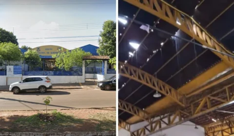Escola em Palmas ‘alaga’ devido ao telhado danificado; veja vídeo