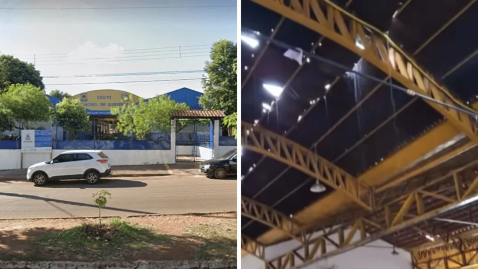 Escola em Palmas ‘alaga’ devido ao telhado danificado; veja vídeo