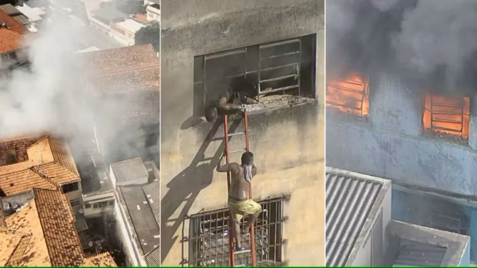 Incêndio destrói fábrica de fantasias em Ramos e deixa feridos no Rio de Janeiro