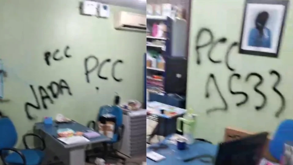 Vândalos invadem escola em Boa Vista e deixam assinatura do ‘PCC’; veja vídeo
