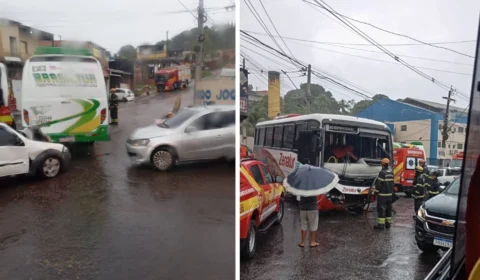 VÍDEO: ‘Ladeira da morte’ em Manaus registra acidente com cinco veículos no bairro Santa Inês