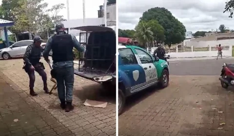 Homem preso ‘escapa’ da polícia ao sair de viatura em Manacapuru; veja vídeo