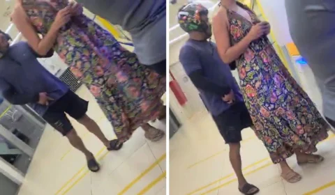 Mulher filma momento em que homem rouba clientes em agência bancária de Manaus; veja vídeo