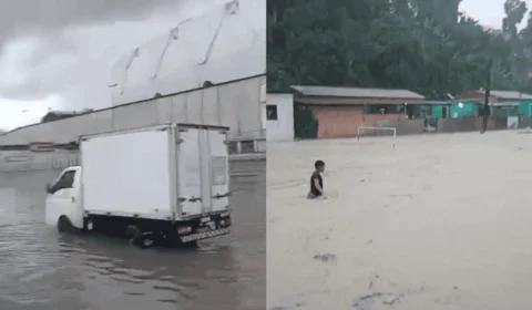 VÍDEO: Chuva intensa provoca alagamentos, caos no trânsito e queda de energia em Manaus