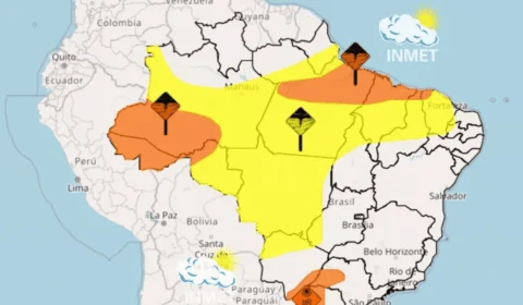 Alerta de tempestade no Acre: Inmet emite aviso laranja para chuvas intensas e ventania