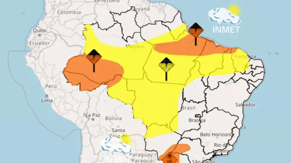 Alerta de tempestade no Acre: Inmet emite aviso laranja para chuvas intensas e ventania