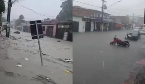 Chuva alaga ruas e avenidas, causando transtornos e congestionamento em Manaus; veja vídeos
