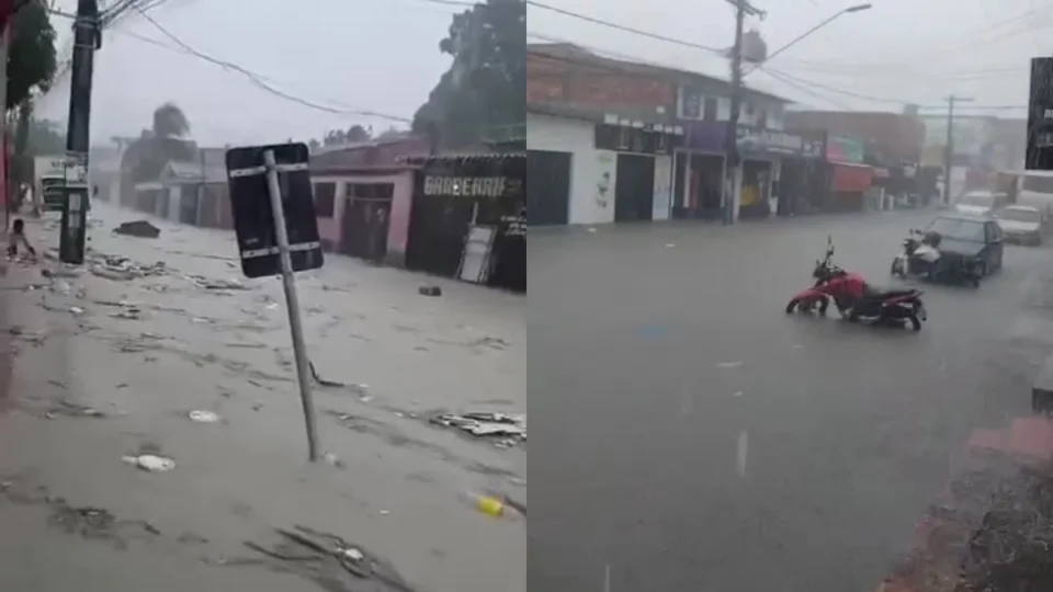 Chuva alaga ruas e avenidas, causando transtornos e congestionamento em Manaus; veja vídeos