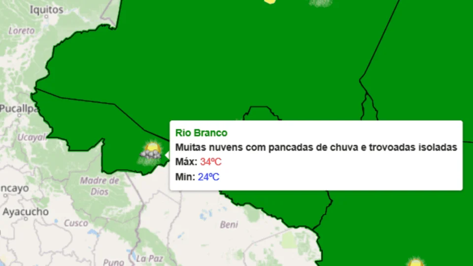 Chuvas podem chegar a 70mm na próxima semana e elevar nível dos rios no Acre