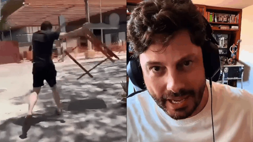 Danilo Gentili explica vídeo em que aparece chutando placas na rua e faz denúncia; veja