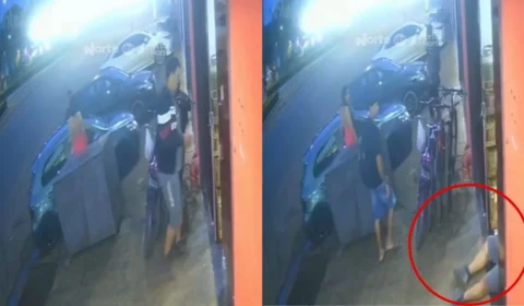 VÍDEO: homem passa mal e cai morto em frente a uma lanchonete em Porto Velho