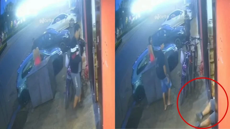 VÍDEO: homem passa mal e cai morto em frente a uma lanchonete em Porto Velho