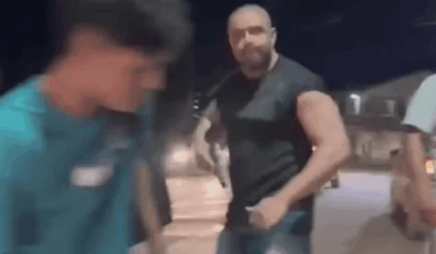 VÍDEO: Motoboy leva chute no tórax de policial em Rio Branco após acidente de trânsito