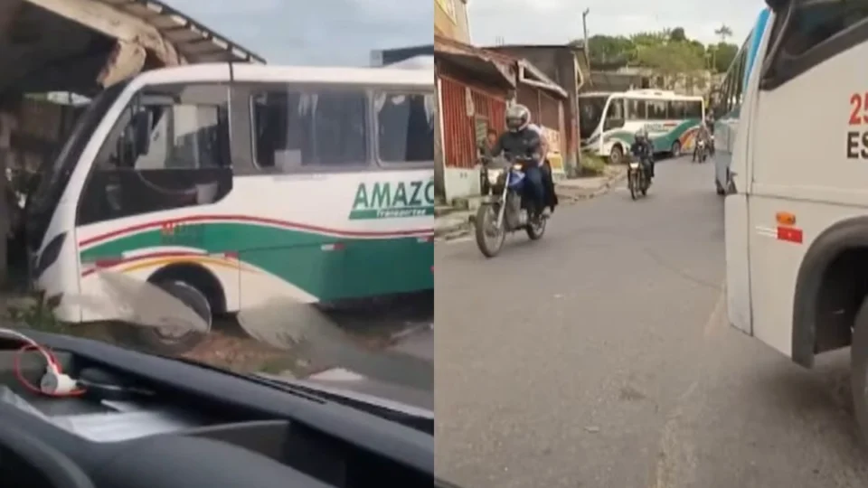 Ônibus invade casa após perder o controle na zona Leste de Manaus