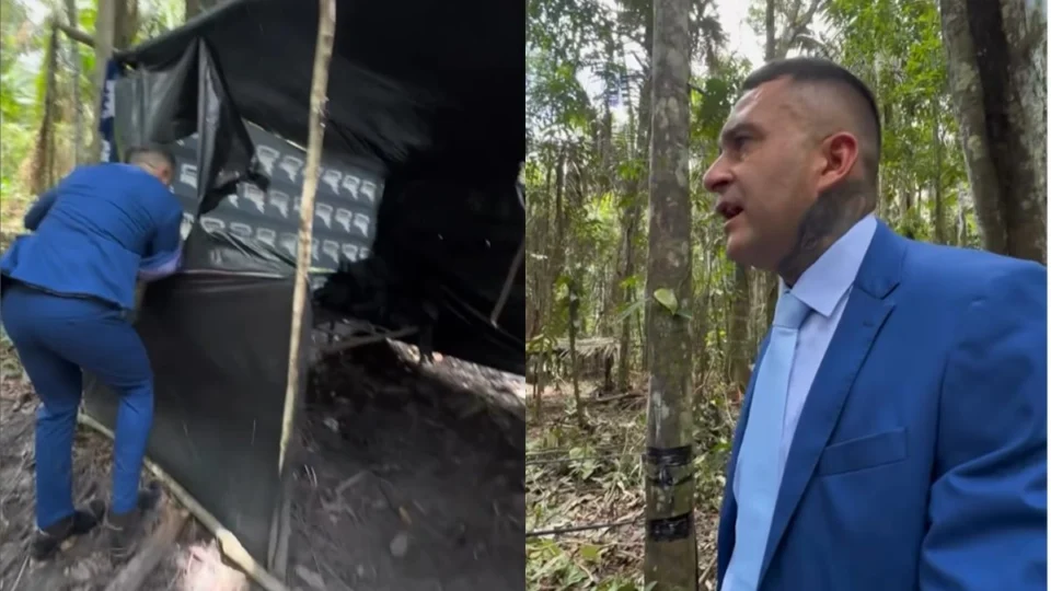 Salazar entra de terno em área de mata e denuncia ocupação irregular em Manaus; veja vídeo