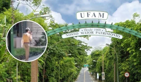 VÍDEO: homem causa pânico entre estudantes da Ufam com arma falsa, máscara e xingamentos