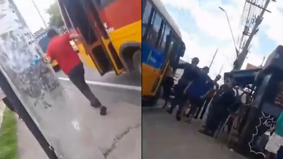 VÍDEO: Motoristas de ‘amarelinho’ saem no tapa após discussão em Manaus; assista