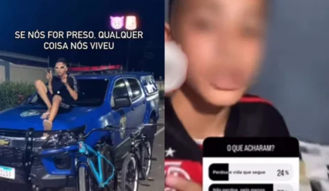 Jovem posa em cima de viatura e revolta internautas em Boa Vista: ‘Tem que pegar uns tapas’