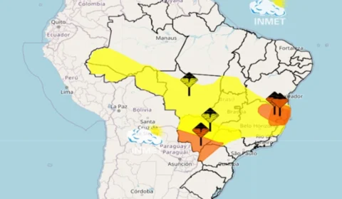 Alerta para chuvas intensas e ventos fortes durante o feriado em várias regiões do Brasil