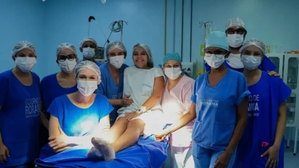 Procedimento raro! Bebê de 8 meses recebe transfusão de sangue dentro do útero da mãe em Roraima