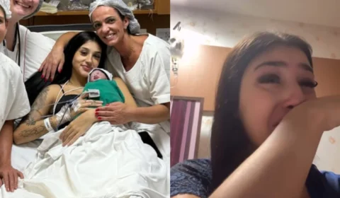 VÍDEO: Bia Miranda chora ao ver filha recém-nascida na UTI; veja