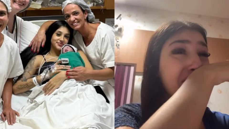 VÍDEO: Bia Miranda chora ao ver filha recém-nascida na UTI; veja