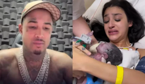 VÍDEO: Gato Preto desabafa após perder parto da filha com Bia Miranda: ‘Acordei tarde’