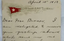 Carta de sobrevivente do Titanic é leiloada por valor recorde; saiba quanto
