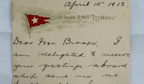 Carta de sobrevivente do Titanic é leiloada por valor recorde; saiba quanto