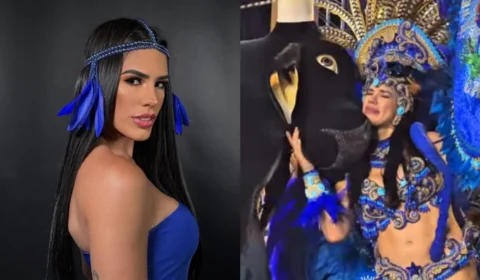 VÍDEO: Porta-estandarte se emociona ao receber tributo do Boi Caprichoso após morte do irmão